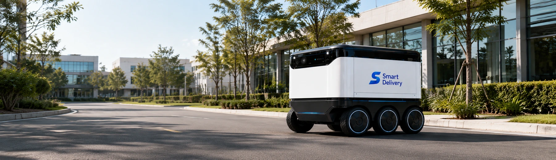 Smart Delivery robot demo video cover in a real operating environment